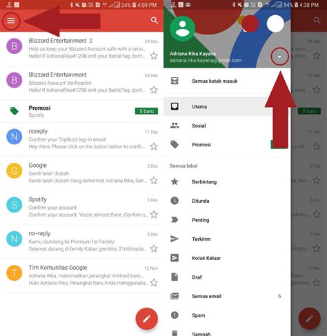 Cara Log Out Email Di Android